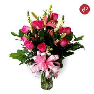 Dozen (12) Roses with Lilies