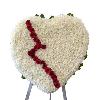 Large Broken Heart Standing Spray