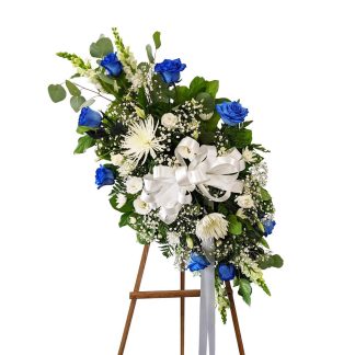 Tranquil Blue and White Standing Spray