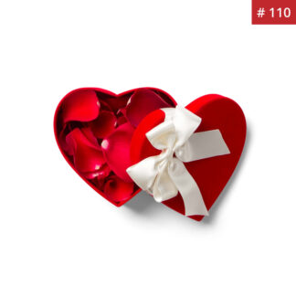 Heart Box with Fresh Rose Petals